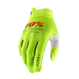 100% iTRACK Youth Motocross Gloves Fluo Yellow